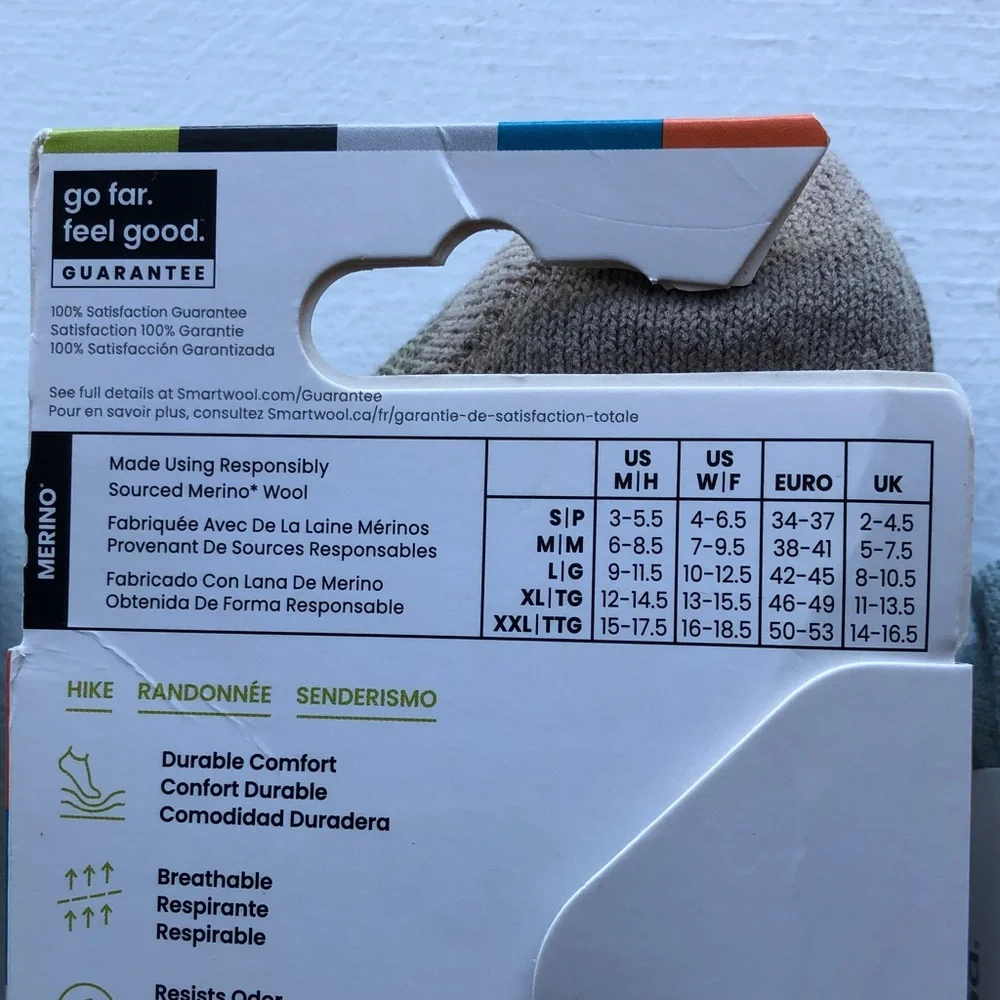 Smartwool Unisex Hiking Socks (3 Pairs/size L)